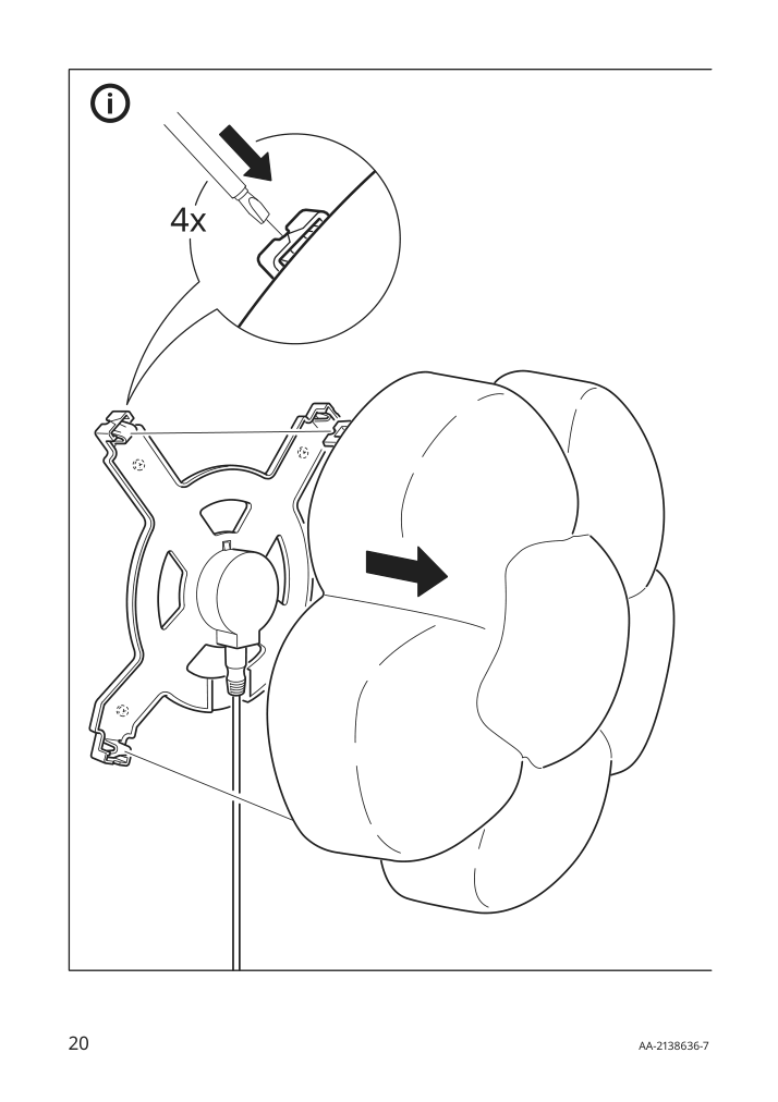 Assembly instructions for IKEA Upplyst led wall lamp flower lilac | Page 20 - IKEA UPPLYST LED wall lamp 004.403.39