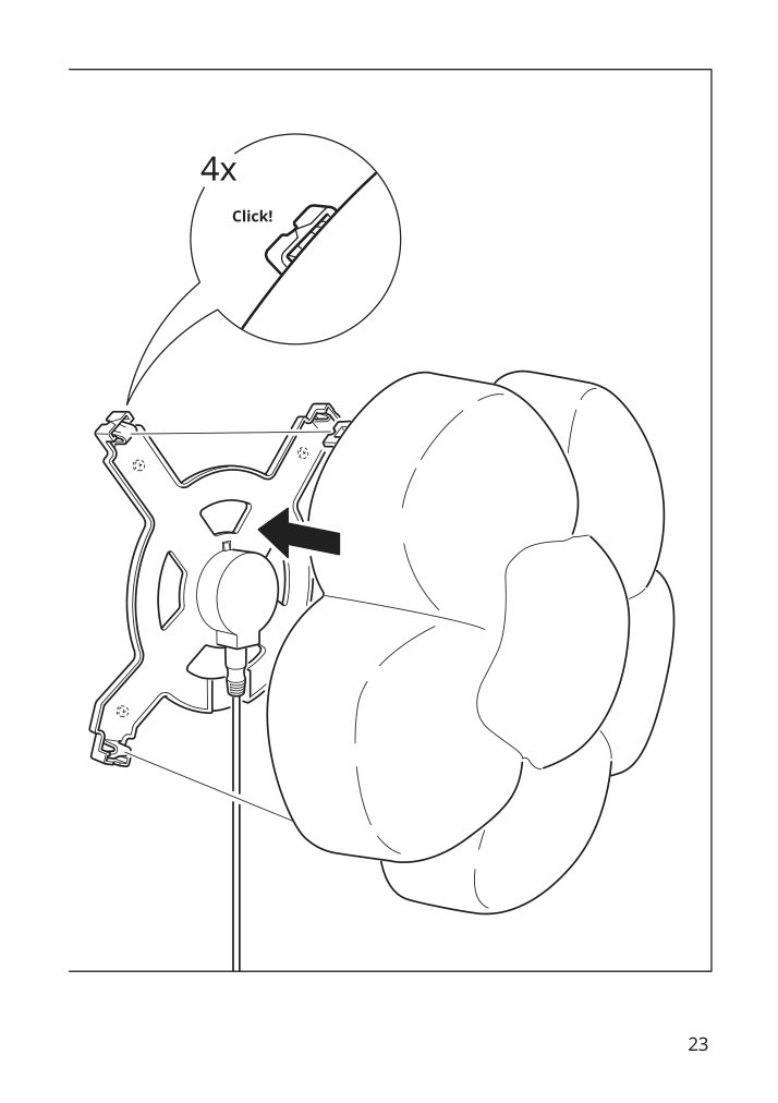 Assembly instructions for IKEA Upplyst led wall lamp flower lilac | Page 23 - IKEA UPPLYST LED wall lamp 004.403.39