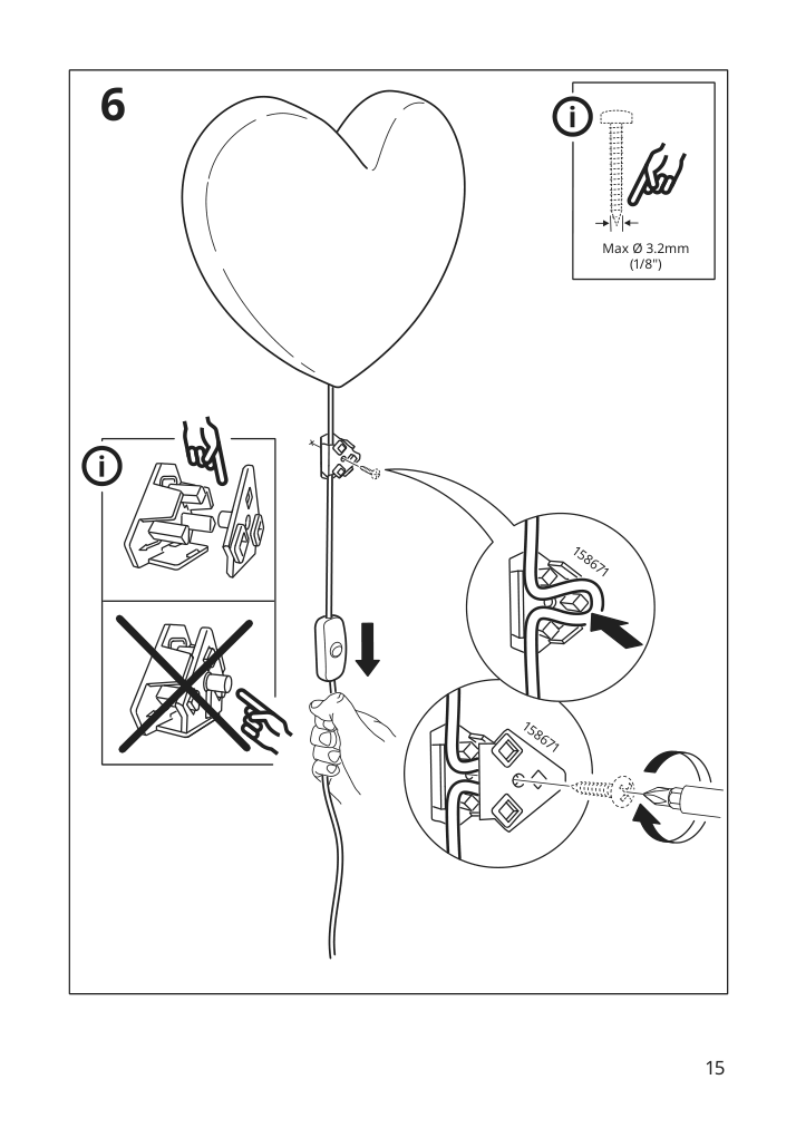 Assembly instructions for IKEA Upplyst led wall lamp heart pink | Page 15 - IKEA UPPLYST LED wall lamp 404.403.42