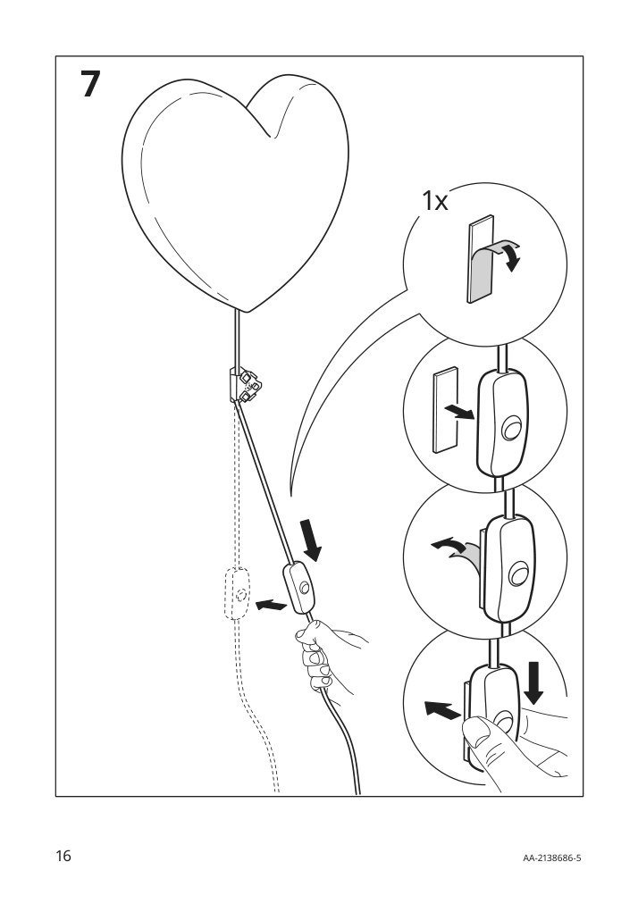 Assembly instructions for IKEA Upplyst led wall lamp heart pink | Page 16 - IKEA UPPLYST LED wall lamp 404.403.42