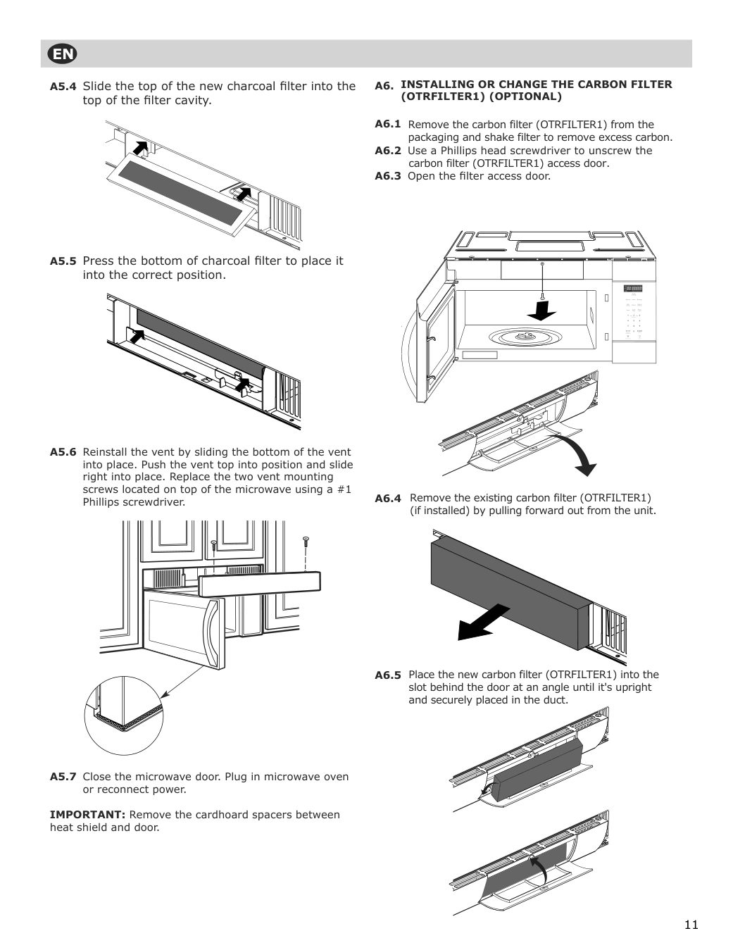 Assembly instructions for IKEA Uppseende over the range convection microwave stainless steel | Page 11 - IKEA UPPSEENDE over-the-range convection microwave 204.621.65