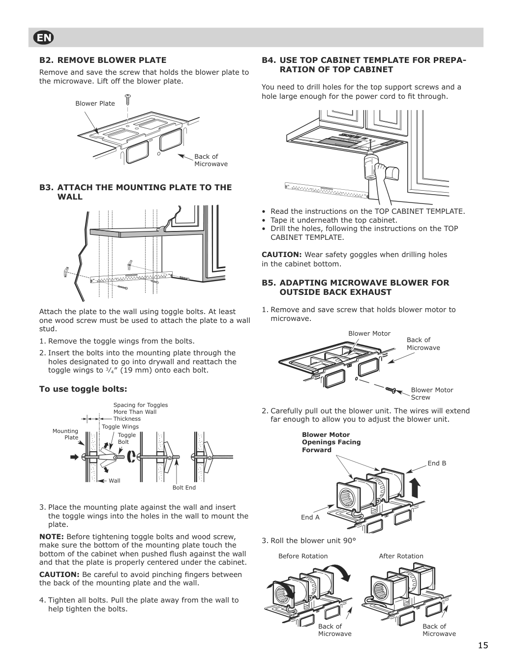 Assembly instructions for IKEA Uppseende over the range convection microwave stainless steel | Page 15 - IKEA UPPSEENDE over-the-range convection microwave 204.621.65