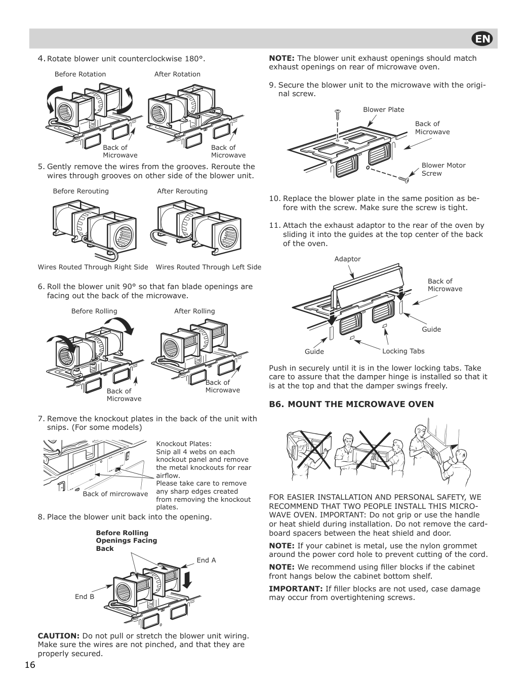 Assembly instructions for IKEA Uppseende over the range convection microwave stainless steel | Page 16 - IKEA UPPSEENDE over-the-range convection microwave 204.621.65