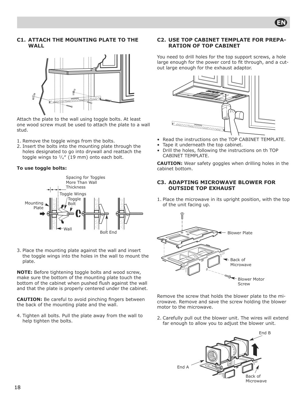 Assembly instructions for IKEA Uppseende over the range convection microwave stainless steel | Page 18 - IKEA UPPSEENDE over-the-range convection microwave 204.621.65