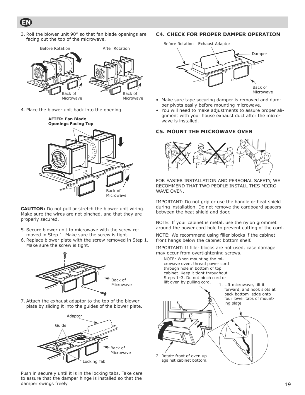 Assembly instructions for IKEA Uppseende over the range convection microwave stainless steel | Page 19 - IKEA UPPSEENDE over-the-range convection microwave 204.621.65