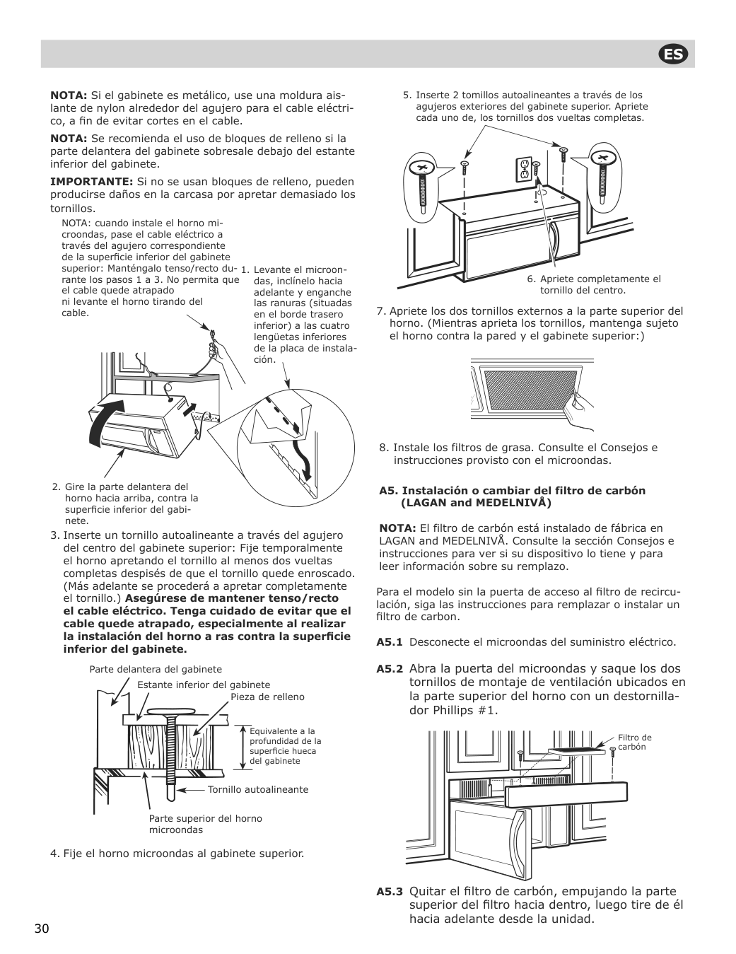 Assembly instructions for IKEA Uppseende over the range convection microwave stainless steel | Page 30 - IKEA UPPSEENDE over-the-range convection microwave 204.621.65