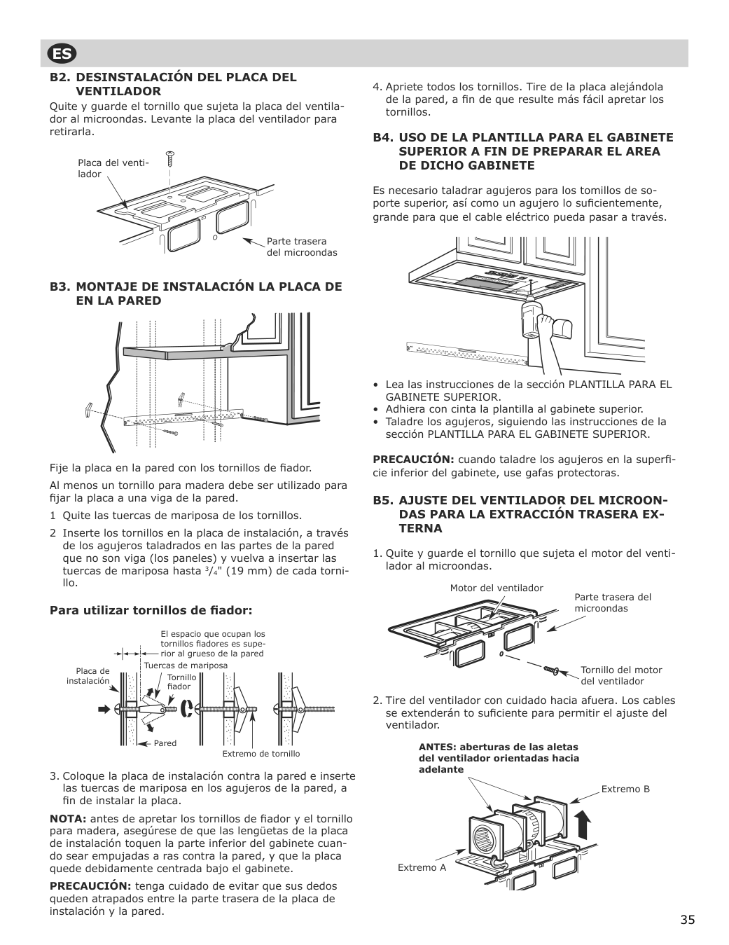 Assembly instructions for IKEA Uppseende over the range convection microwave stainless steel | Page 35 - IKEA UPPSEENDE over-the-range convection microwave 204.621.65