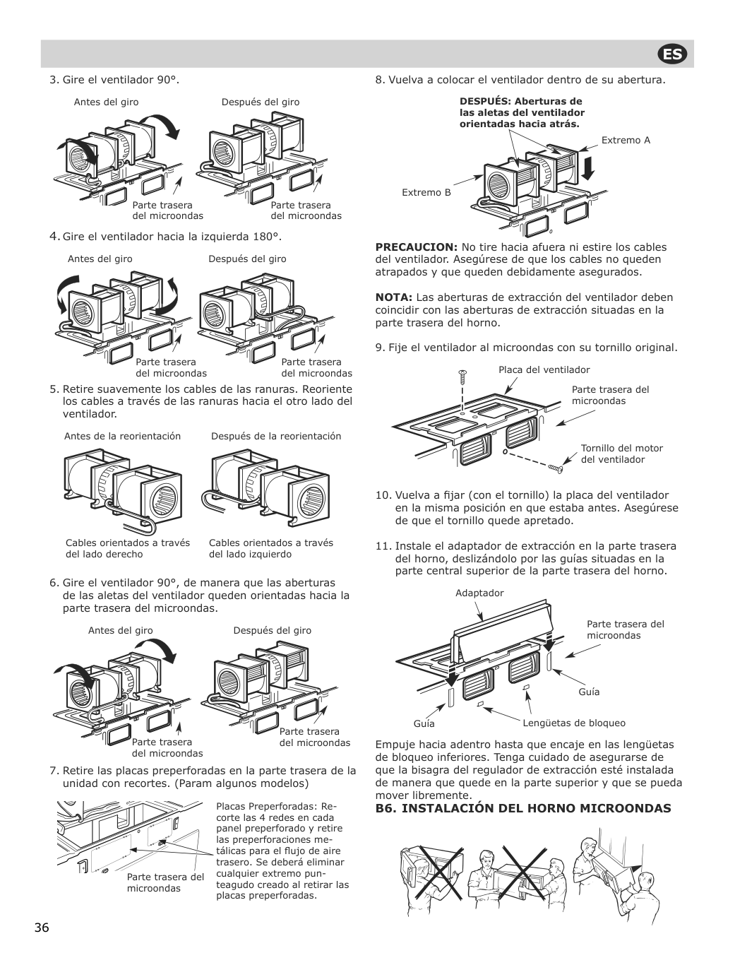 Assembly instructions for IKEA Uppseende over the range convection microwave stainless steel | Page 36 - IKEA UPPSEENDE over-the-range convection microwave 204.621.65