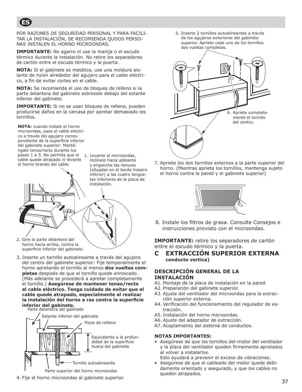 Assembly instructions for IKEA Uppseende over the range convection microwave stainless steel | Page 37 - IKEA UPPSEENDE over-the-range convection microwave 204.621.65