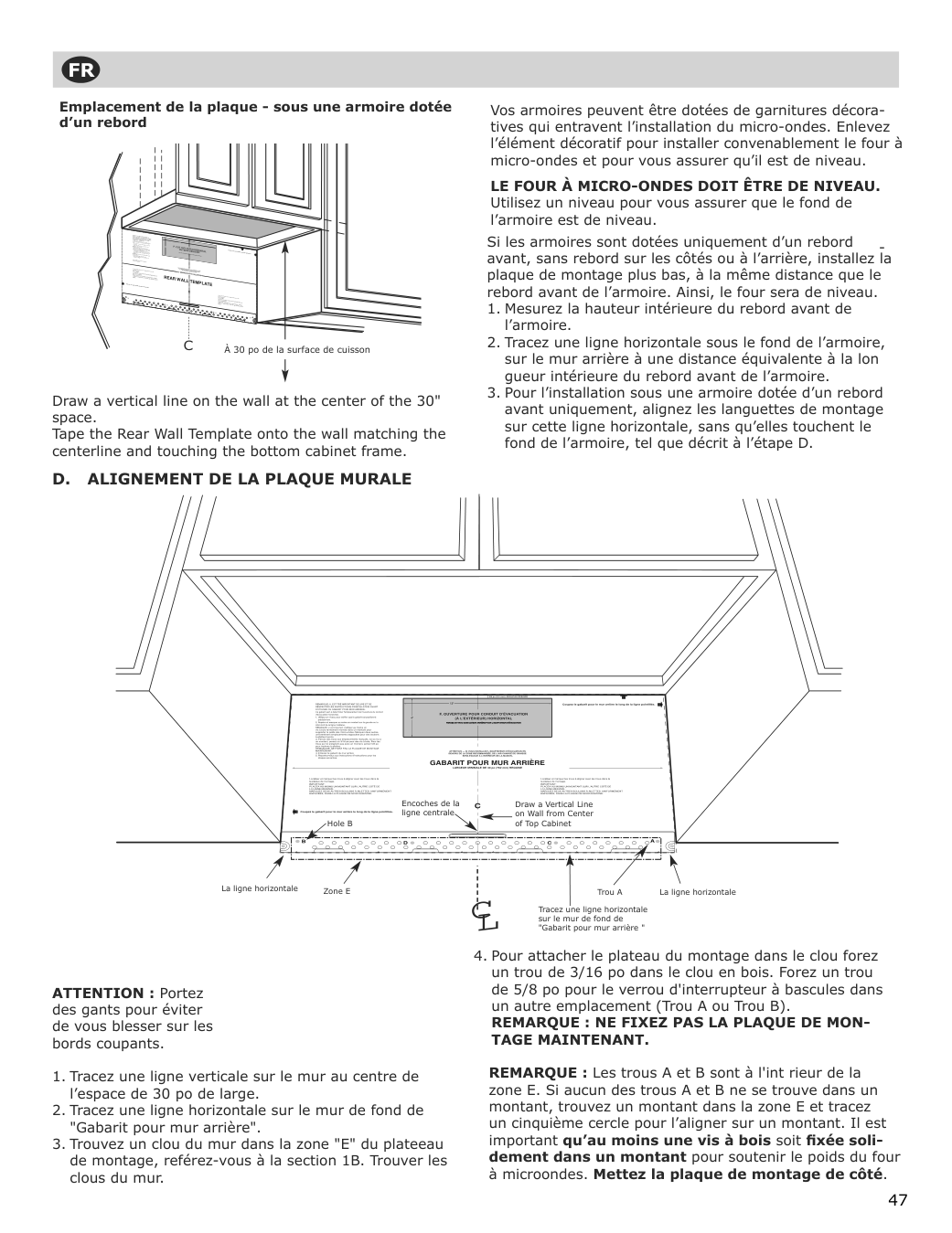 Assembly instructions for IKEA Uppseende over the range convection microwave stainless steel | Page 47 - IKEA UPPSEENDE over-the-range convection microwave 204.621.65