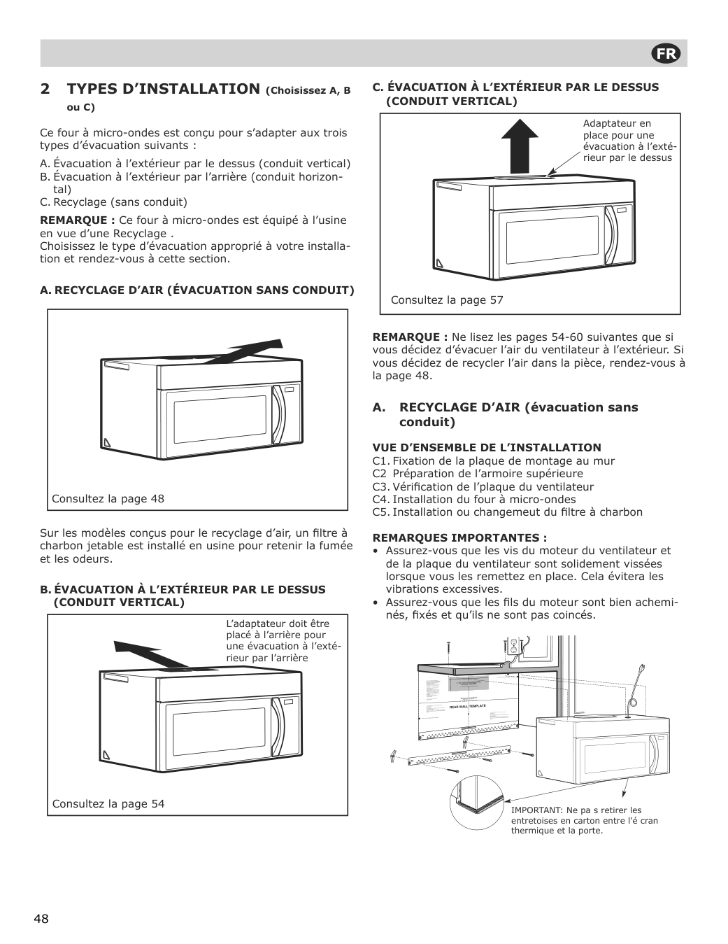 Assembly instructions for IKEA Uppseende over the range convection microwave stainless steel | Page 48 - IKEA UPPSEENDE over-the-range convection microwave 204.621.65