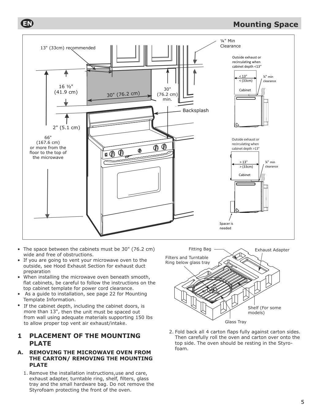 Assembly instructions for IKEA Uppseende over the range convection microwave stainless steel | Page 5 - IKEA UPPSEENDE over-the-range convection microwave 204.621.65