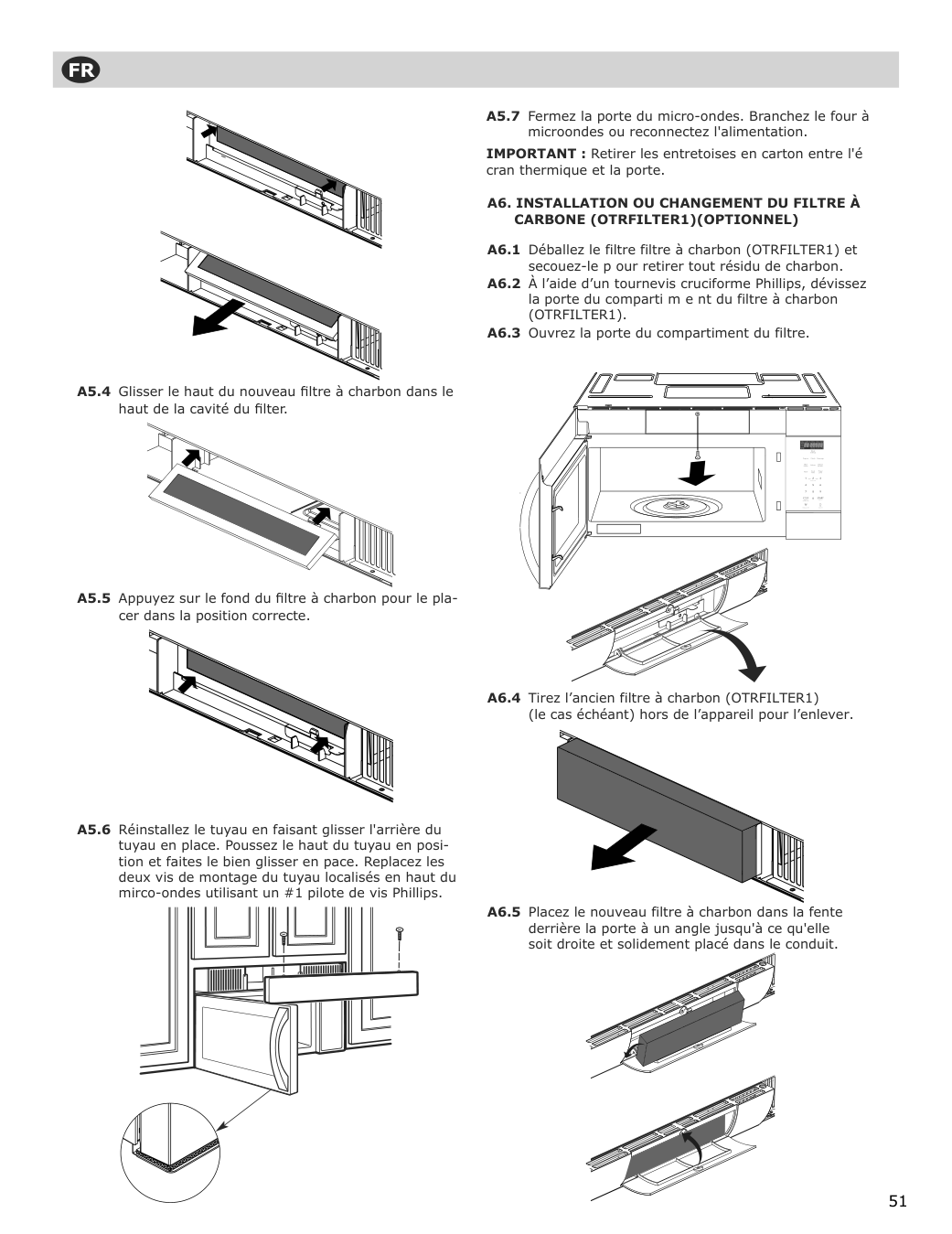 Assembly instructions for IKEA Uppseende over the range convection microwave stainless steel | Page 51 - IKEA UPPSEENDE over-the-range convection microwave 204.621.65