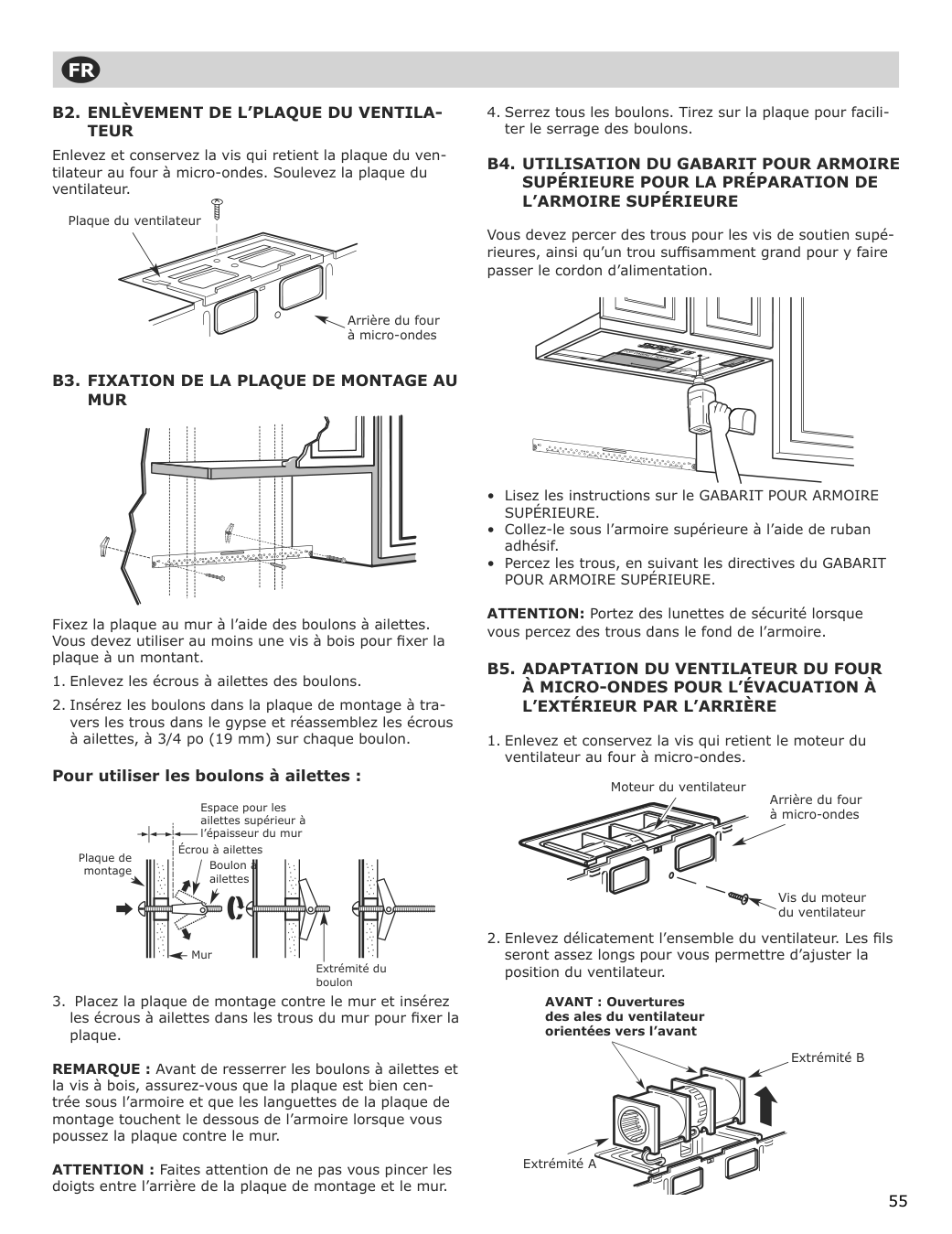 Assembly instructions for IKEA Uppseende over the range convection microwave stainless steel | Page 55 - IKEA UPPSEENDE over-the-range convection microwave 204.621.65