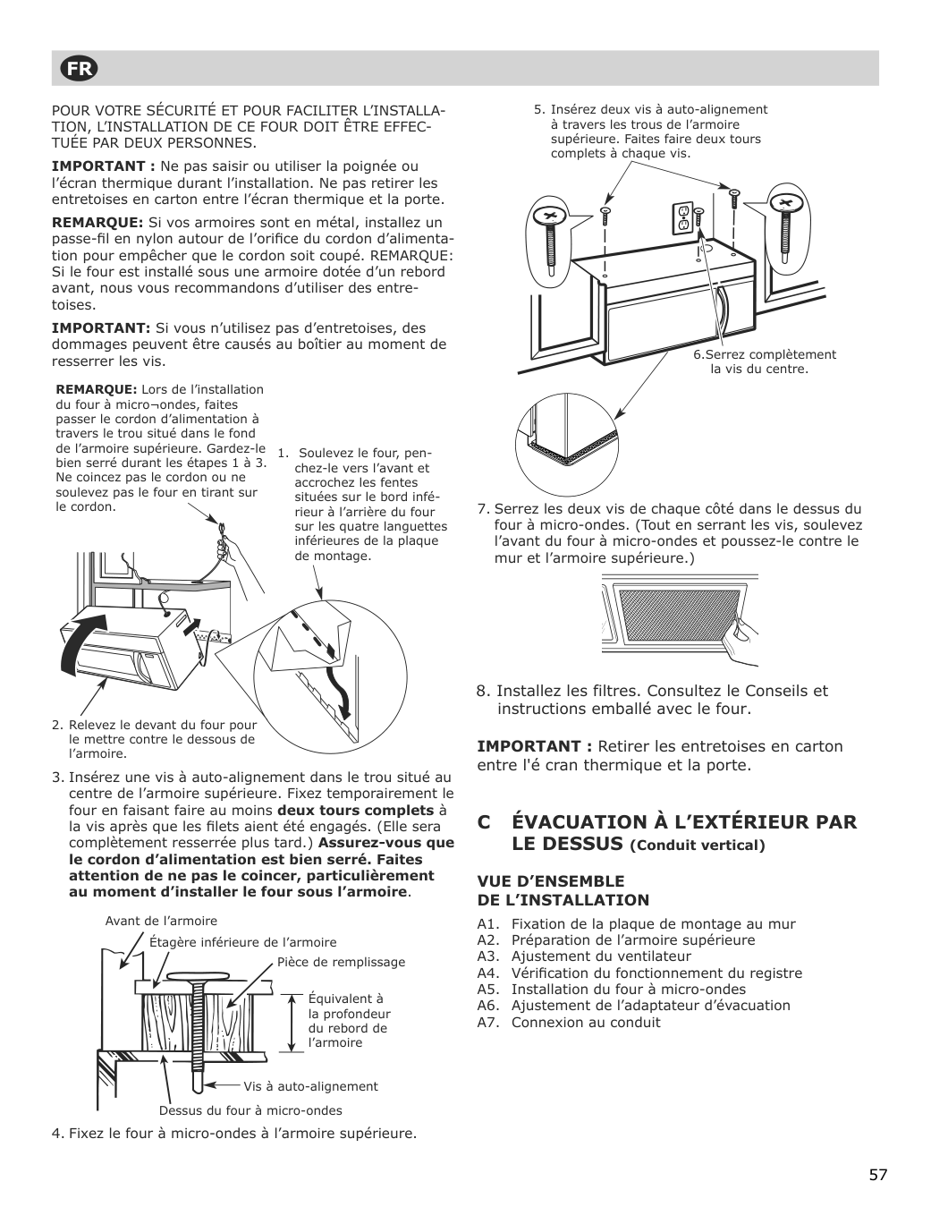 Assembly instructions for IKEA Uppseende over the range convection microwave stainless steel | Page 57 - IKEA UPPSEENDE over-the-range convection microwave 204.621.65