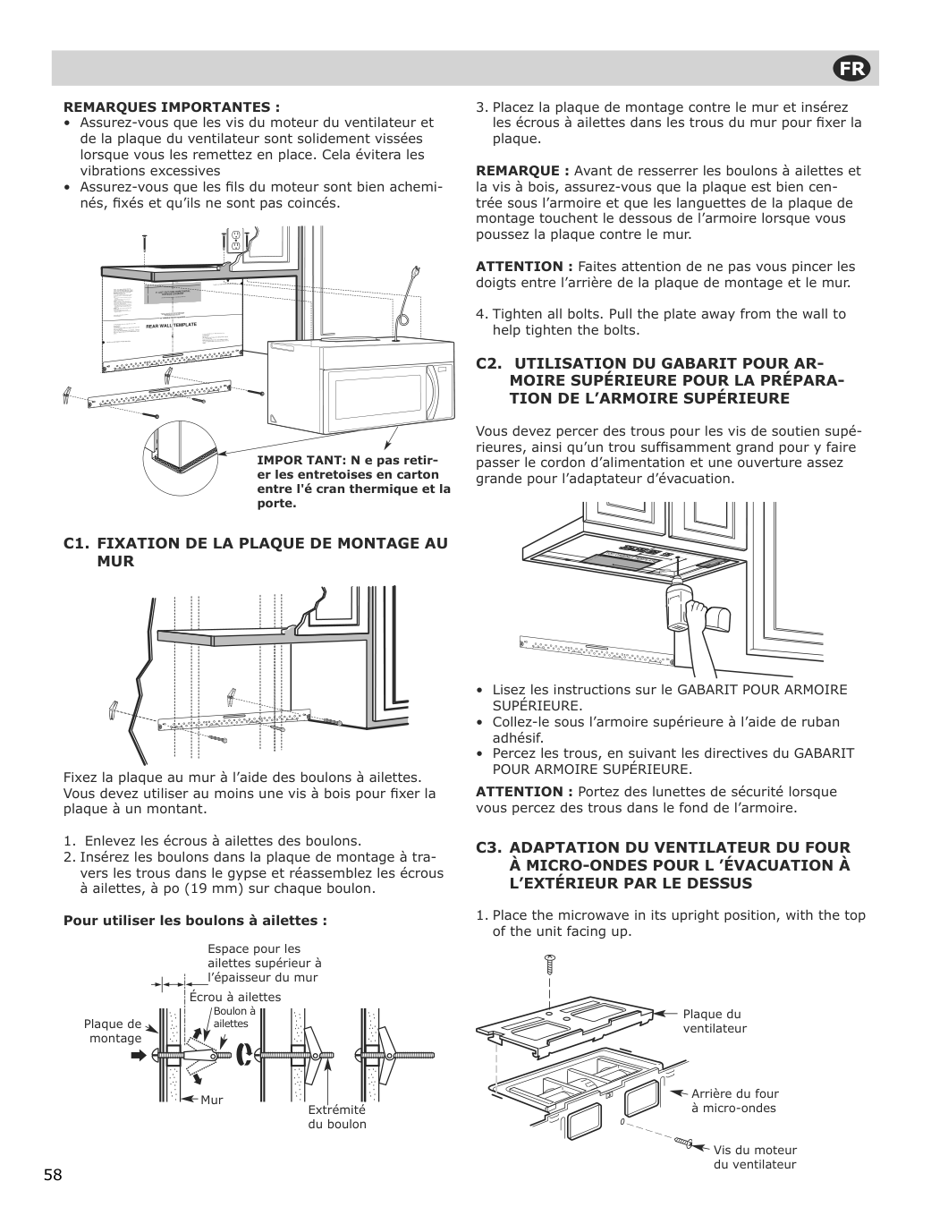 Assembly instructions for IKEA Uppseende over the range convection microwave stainless steel | Page 58 - IKEA UPPSEENDE over-the-range convection microwave 204.621.65