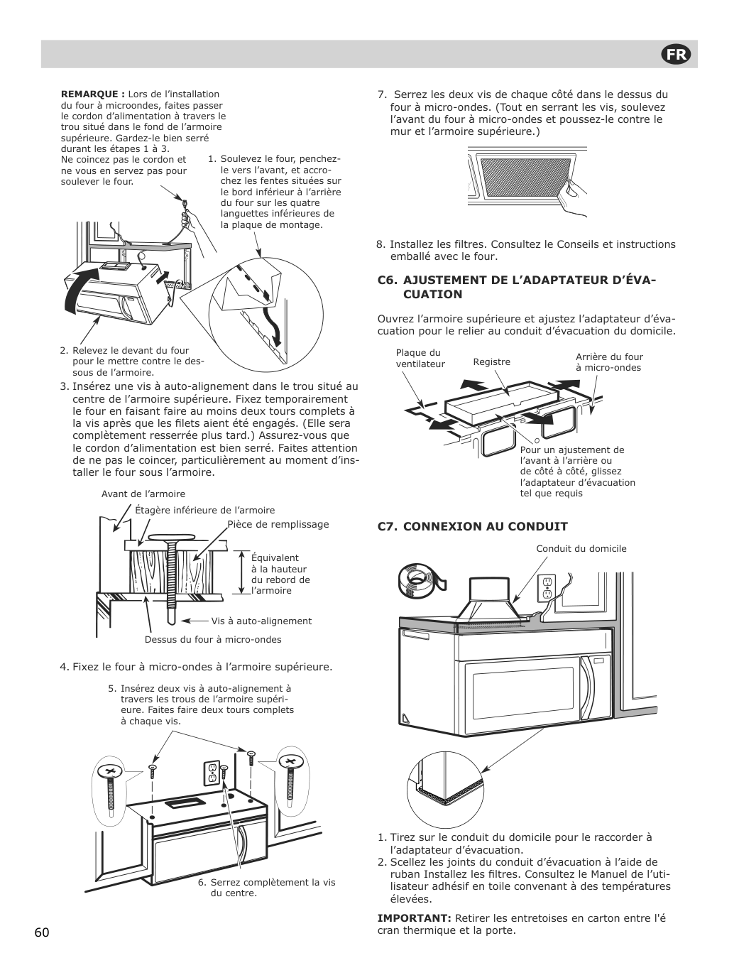 Assembly instructions for IKEA Uppseende over the range convection microwave stainless steel | Page 60 - IKEA UPPSEENDE over-the-range convection microwave 204.621.65