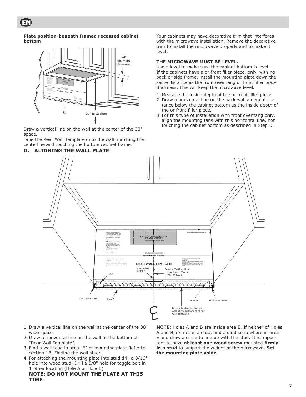 Assembly instructions for IKEA Uppseende over the range convection microwave stainless steel | Page 7 - IKEA UPPSEENDE over-the-range convection microwave 204.621.65