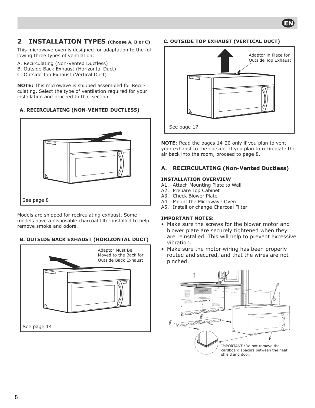 Assembly instructions for IKEA Uppseende over the range convection microwave stainless steel | Page 8 - IKEA UPPSEENDE over-the-range convection microwave 204.621.65