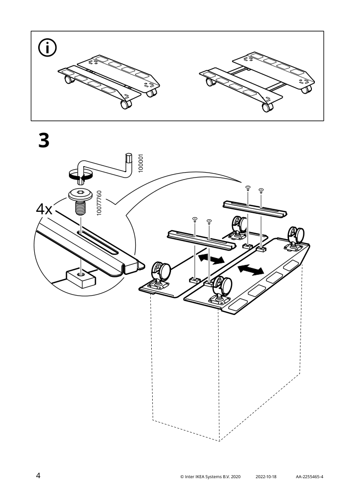 Assembly instructions for IKEA Uppspel cpu stand with casters dark gray | Page 4 - IKEA UPPSPEL cpu stand with casters 405.077.85