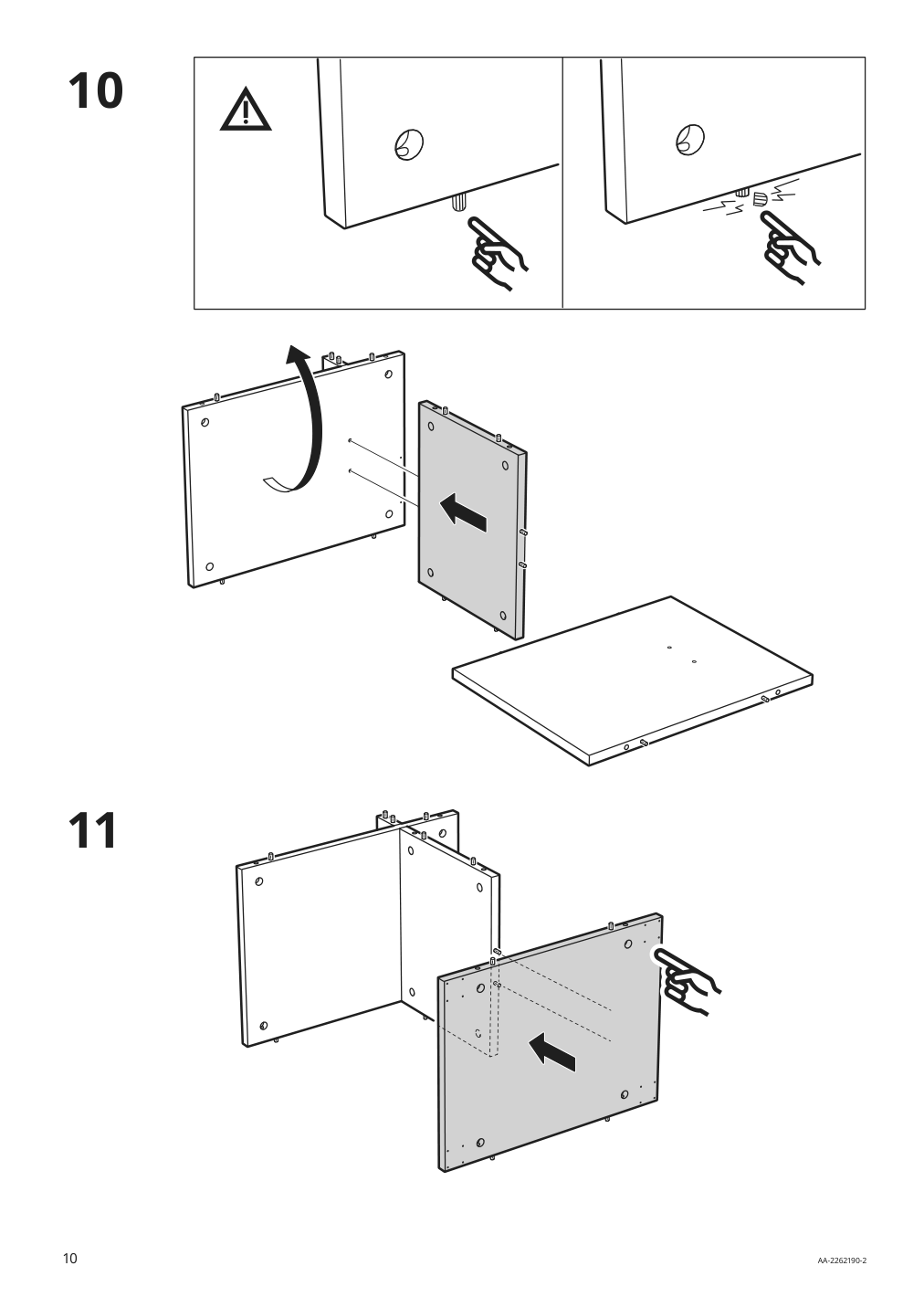 Assembly instructions for IKEA Uppspel drawer unit on casters black | Page 10 - IKEA UPPSPEL drawer unit on casters 805.076.32