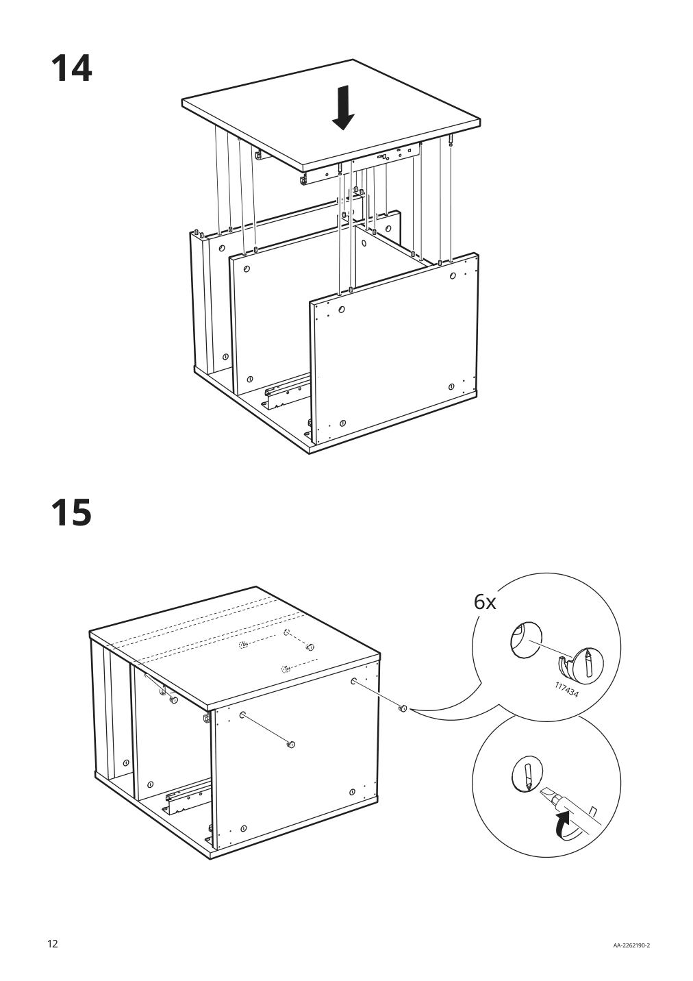 Assembly instructions for IKEA Uppspel drawer unit on casters black | Page 12 - IKEA UPPSPEL drawer unit on casters 805.076.32