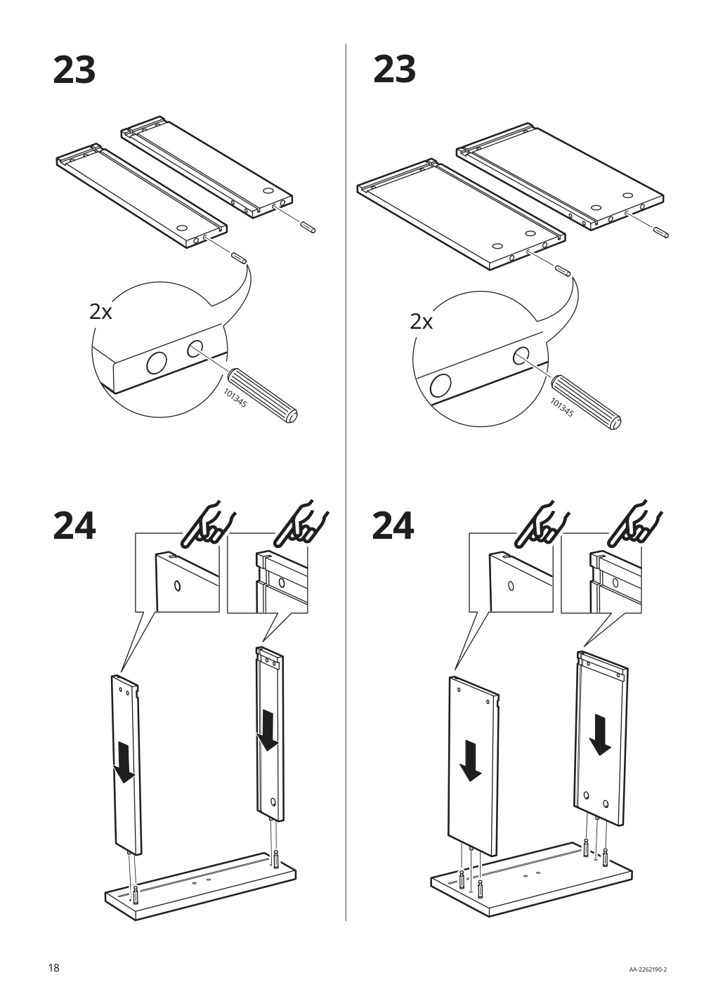 Assembly instructions for IKEA Uppspel drawer unit on casters black | Page 18 - IKEA UPPSPEL drawer unit on casters 805.076.32