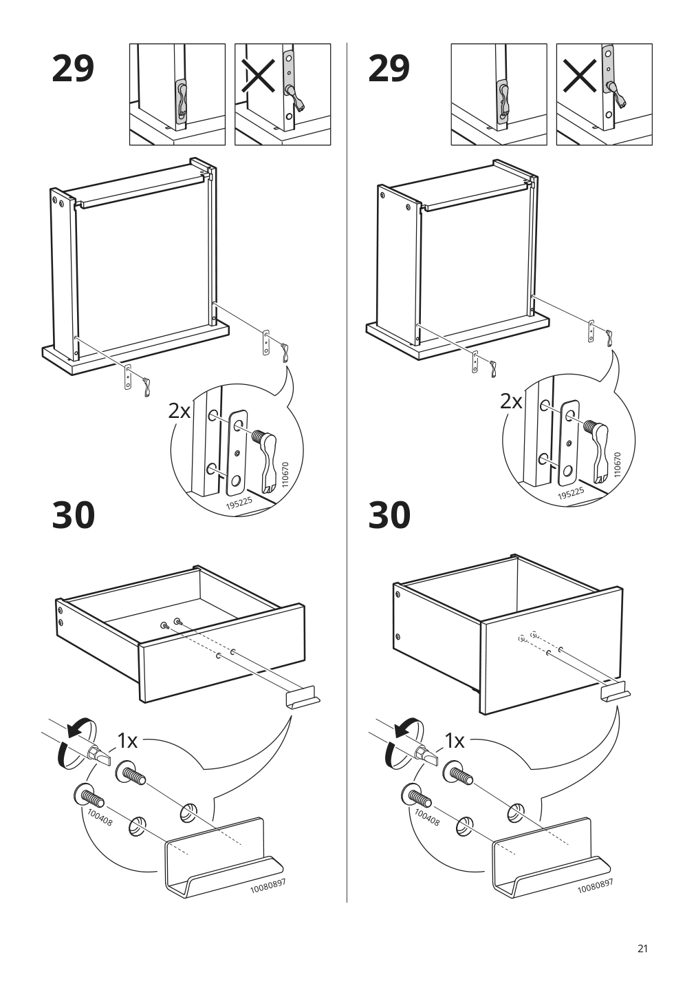 Assembly instructions for IKEA Uppspel drawer unit on casters black | Page 21 - IKEA UPPSPEL drawer unit on casters 805.076.32