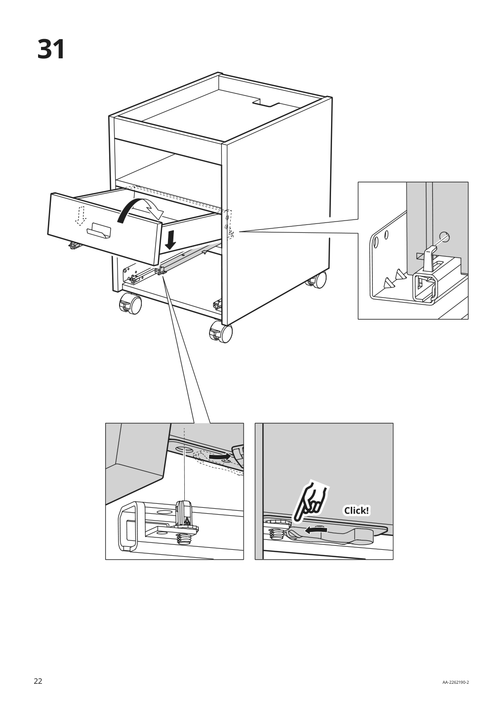 Assembly instructions for IKEA Uppspel drawer unit on casters black | Page 22 - IKEA UPPSPEL drawer unit on casters 805.076.32