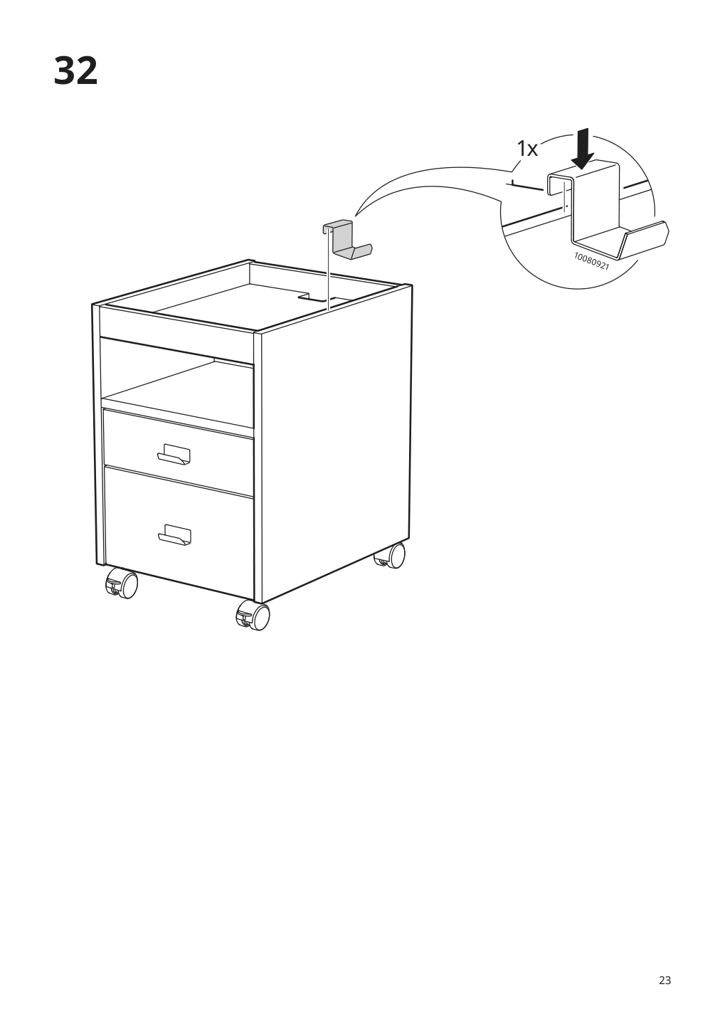 Assembly instructions for IKEA Uppspel drawer unit on casters black | Page 23 - IKEA UPPSPEL drawer unit on casters 805.076.32