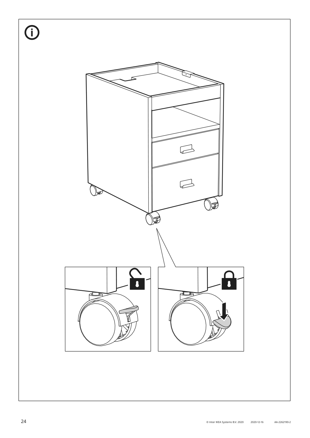 Assembly instructions for IKEA Uppspel drawer unit on casters black | Page 24 - IKEA UPPSPEL drawer unit on casters 805.076.32