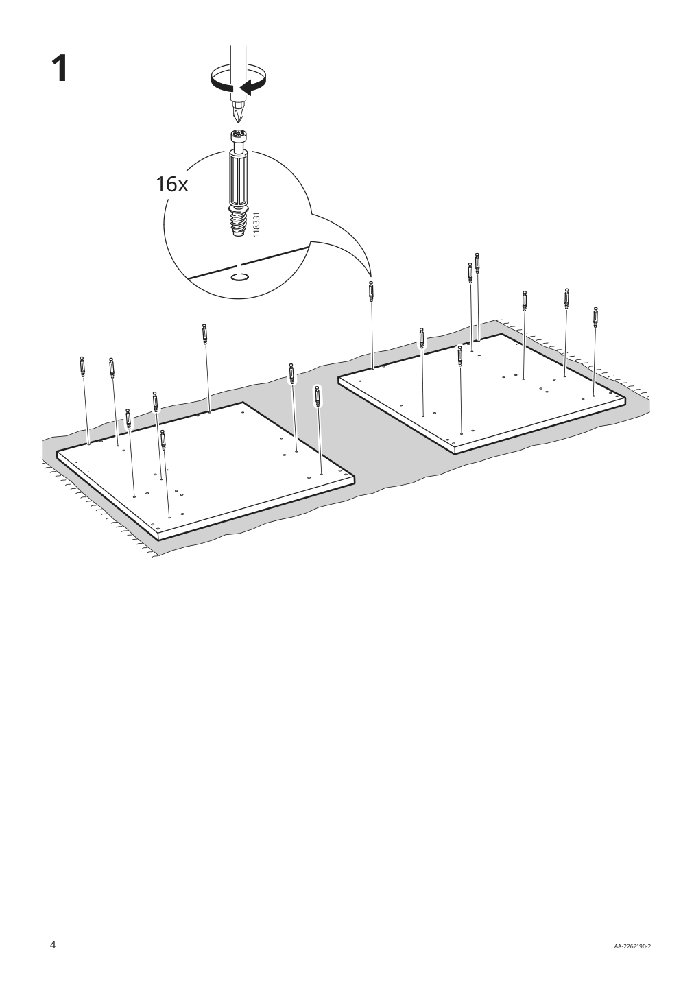 Assembly instructions for IKEA Uppspel drawer unit on casters black | Page 4 - IKEA UPPSPEL drawer unit on casters 805.076.32