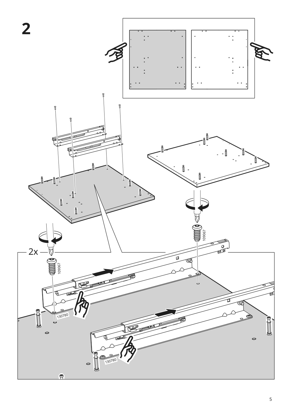 Assembly instructions for IKEA Uppspel drawer unit on casters black | Page 5 - IKEA UPPSPEL drawer unit on casters 805.076.32