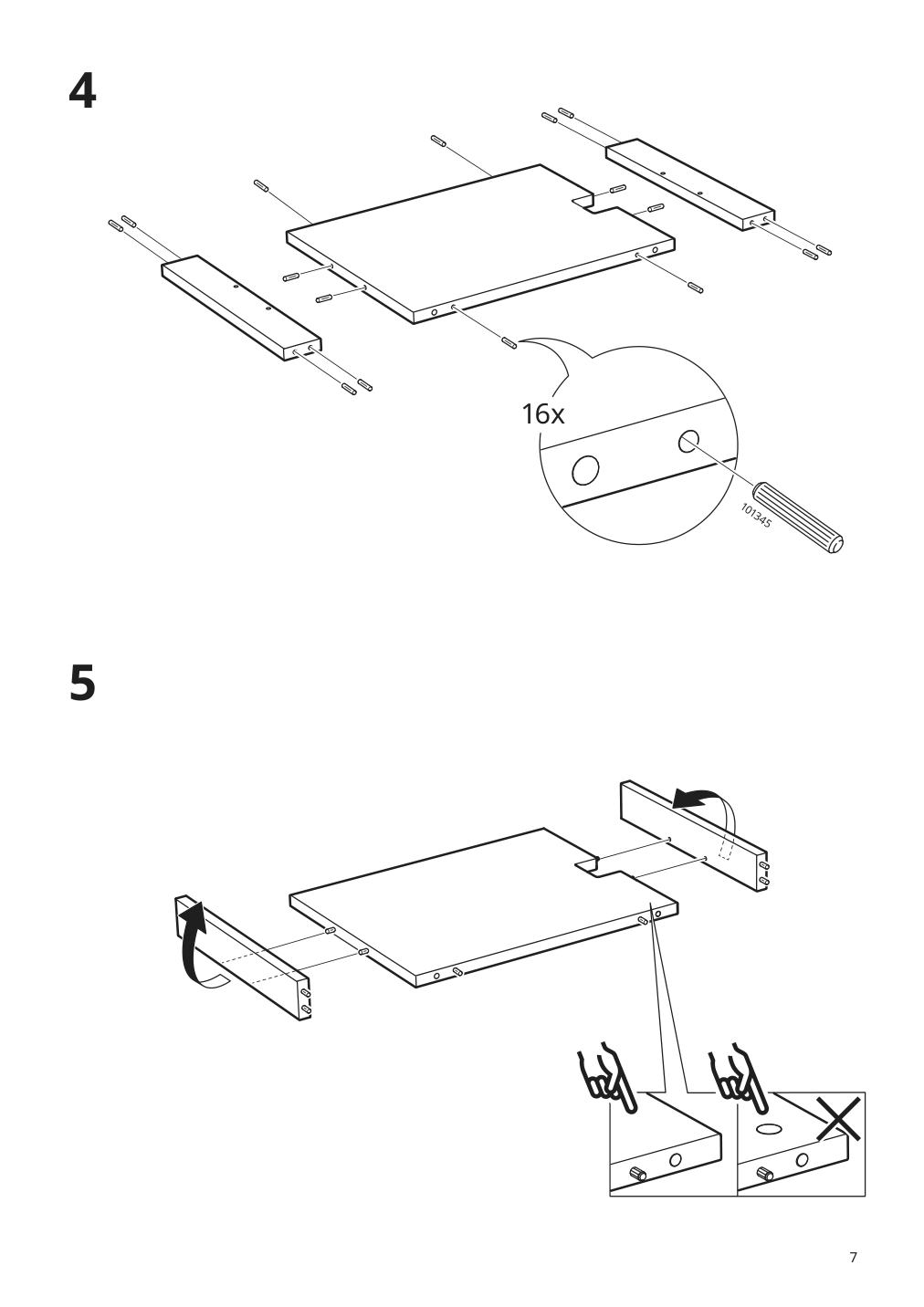 Assembly instructions for IKEA Uppspel drawer unit on casters black | Page 7 - IKEA UPPSPEL drawer unit on casters 805.076.32