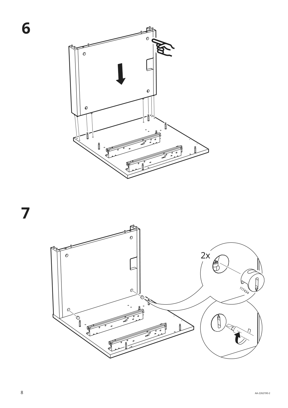 Assembly instructions for IKEA Uppspel drawer unit on casters black | Page 8 - IKEA UPPSPEL drawer unit on casters 805.076.32