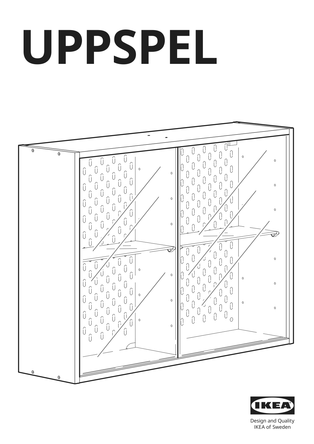 Assembly instructions for IKEA Uppspel glass door cabinet dark gray | Page 1 - IKEA UPPSPEL glass-door cabinet 905.076.36