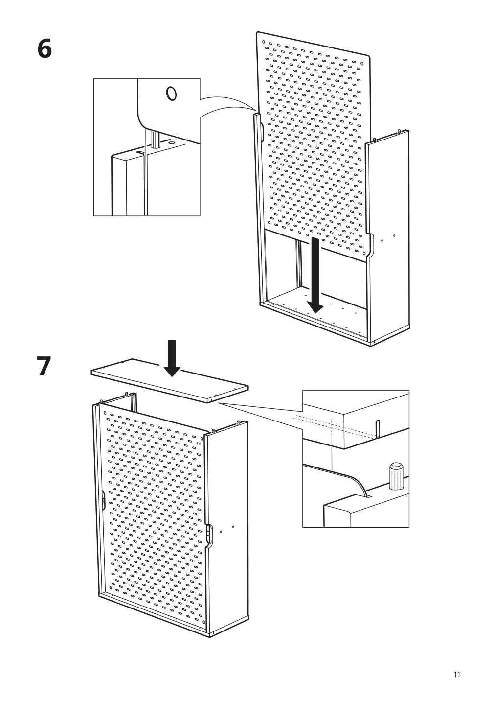 Assembly instructions for IKEA Uppspel glass door cabinet dark gray | Page 11 - IKEA UPPSPEL glass-door cabinet 905.076.36