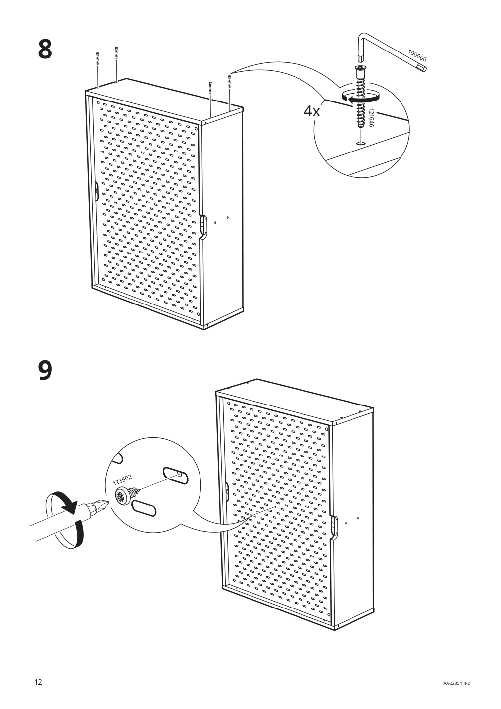 Assembly instructions for IKEA Uppspel glass door cabinet dark gray | Page 12 - IKEA UPPSPEL glass-door cabinet 905.076.36