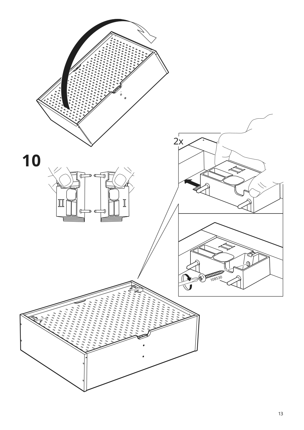 Assembly instructions for IKEA Uppspel glass door cabinet dark gray | Page 13 - IKEA UPPSPEL glass-door cabinet 905.076.36