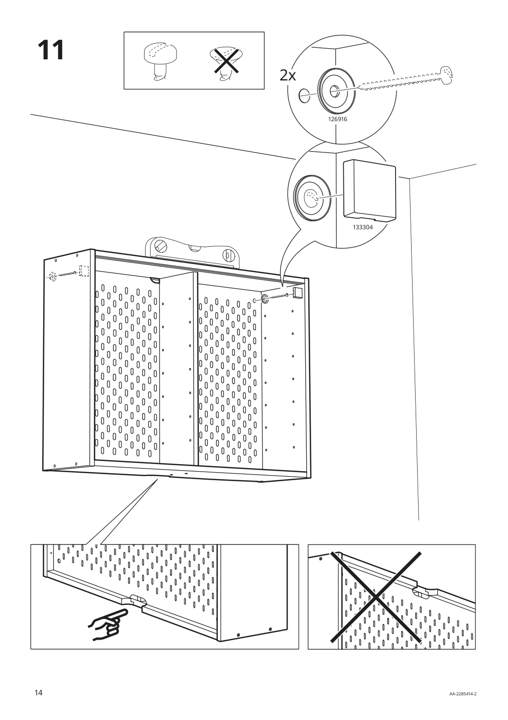 Assembly instructions for IKEA Uppspel glass door cabinet dark gray | Page 14 - IKEA UPPSPEL glass-door cabinet 905.076.36