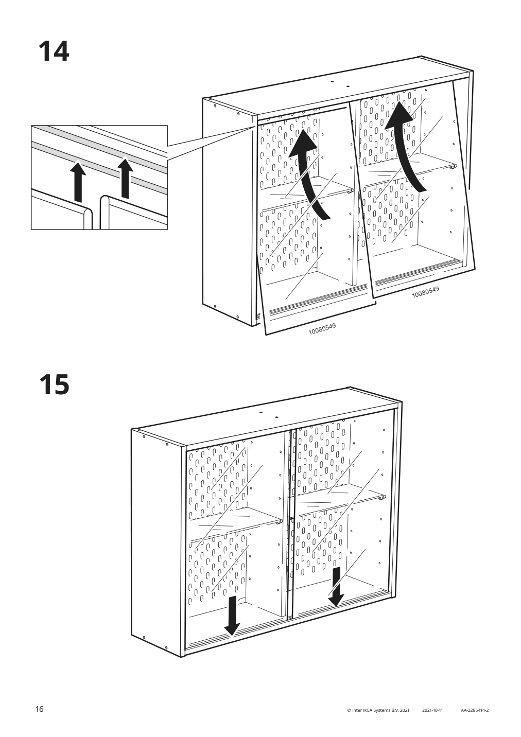 Assembly instructions for IKEA Uppspel glass door cabinet dark gray | Page 16 - IKEA UPPSPEL glass-door cabinet 905.076.36