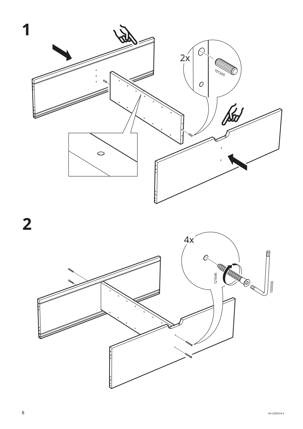 Assembly instructions for IKEA Uppspel glass door cabinet dark gray | Page 8 - IKEA UPPSPEL glass-door cabinet 905.076.36