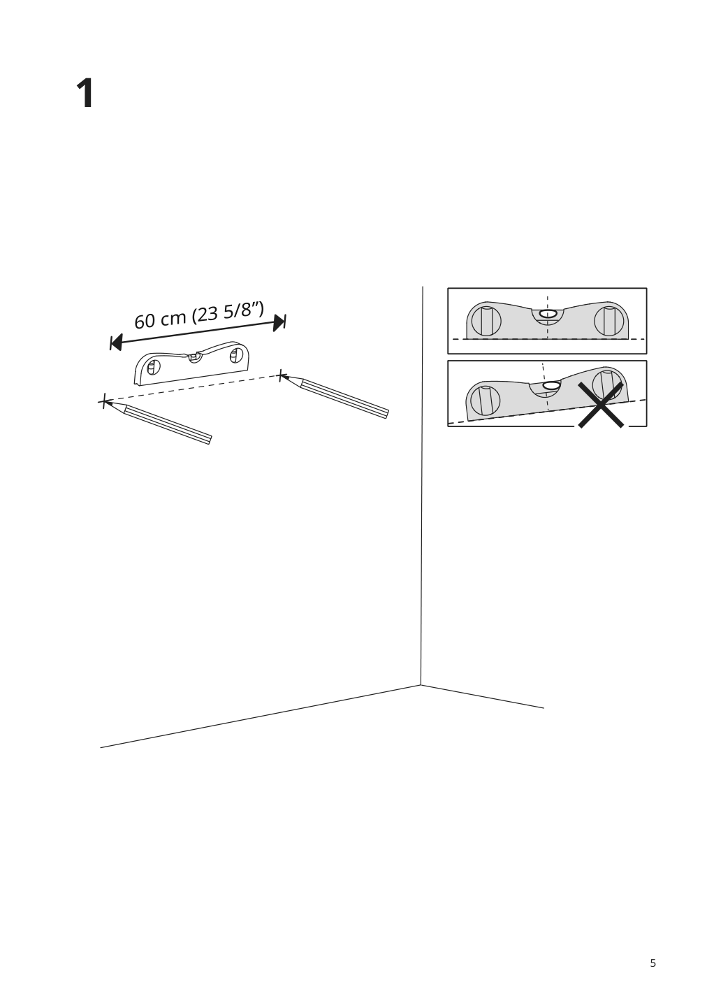 Assembly instructions for IKEA Uppspel pegboard black | Page 5 - IKEA UPPSPEL glass-door cab/pgbrd/2 acc sets 294.373.98