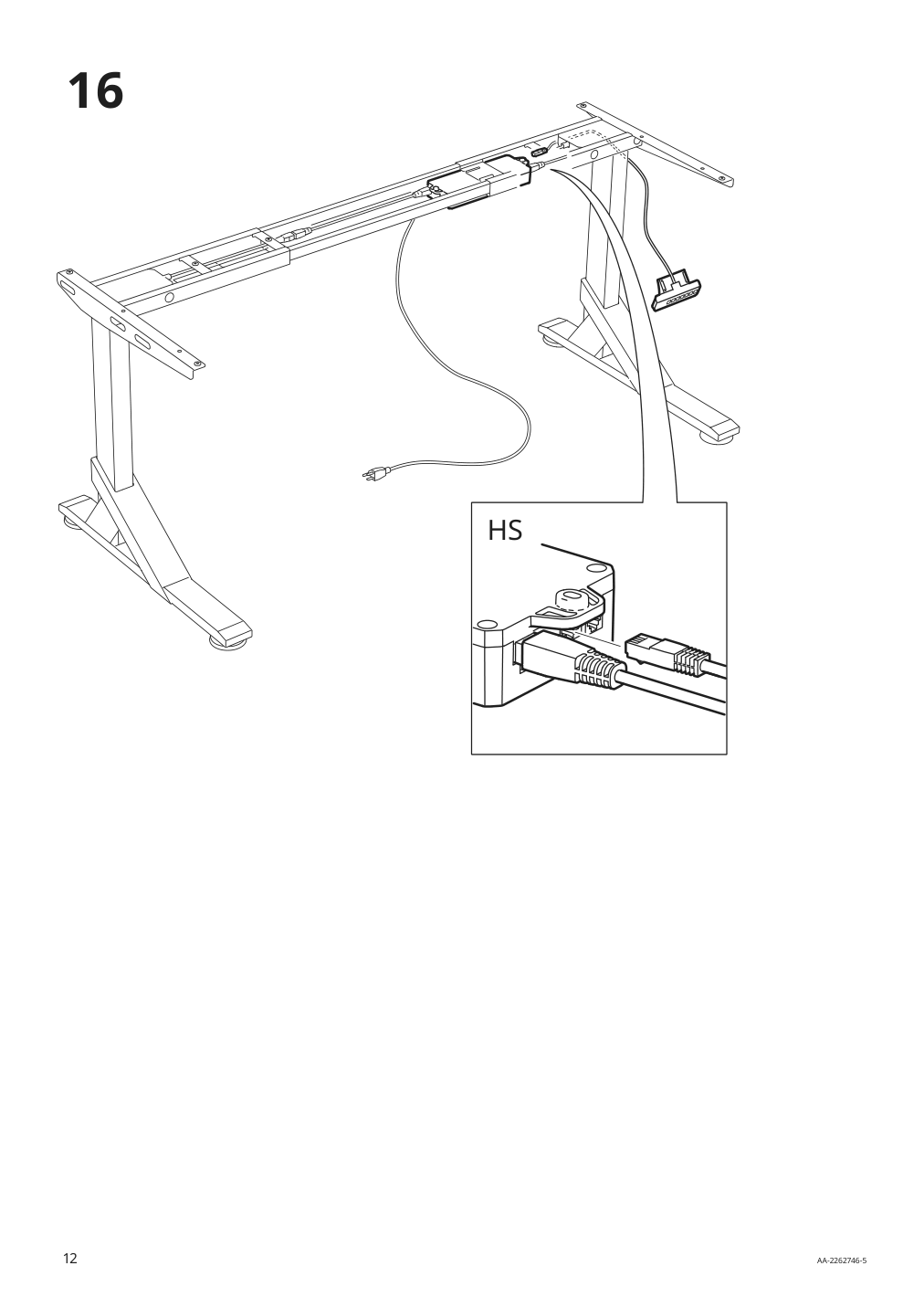 Assembly instructions for IKEA Uppspel sit stand underframe for table top black | Page 12 - IKEA UPPSPEL / MATCHSPEL gaming desk and chair 794.374.85