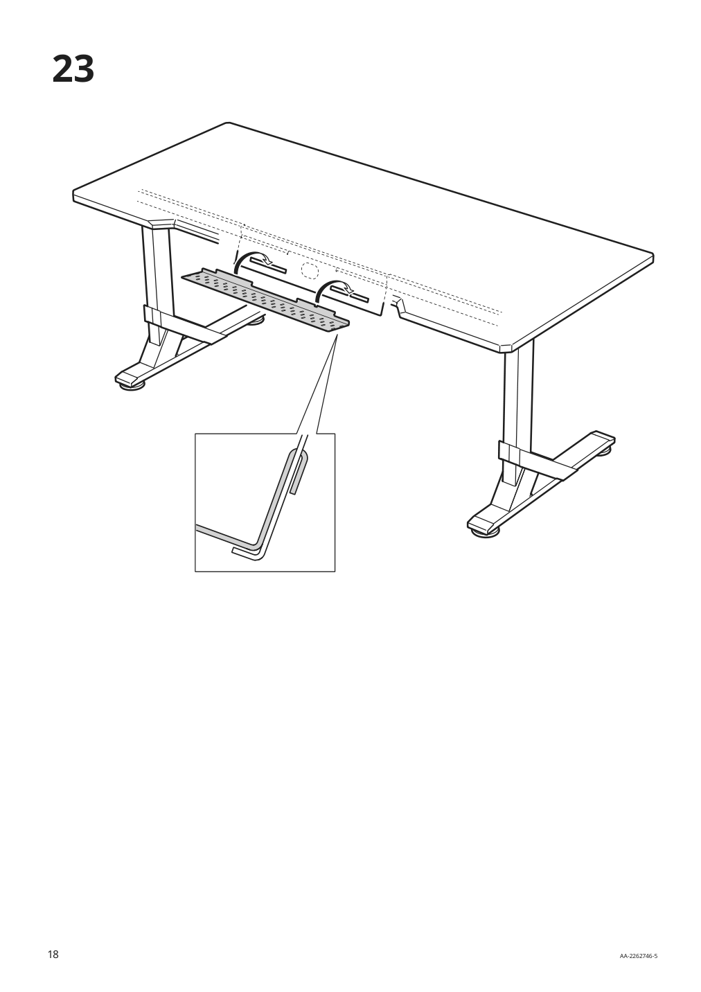 Assembly instructions for IKEA Uppspel sit stand underframe for table top black | Page 18 - IKEA UPPSPEL / MATCHSPEL gaming desk and chair 794.374.85