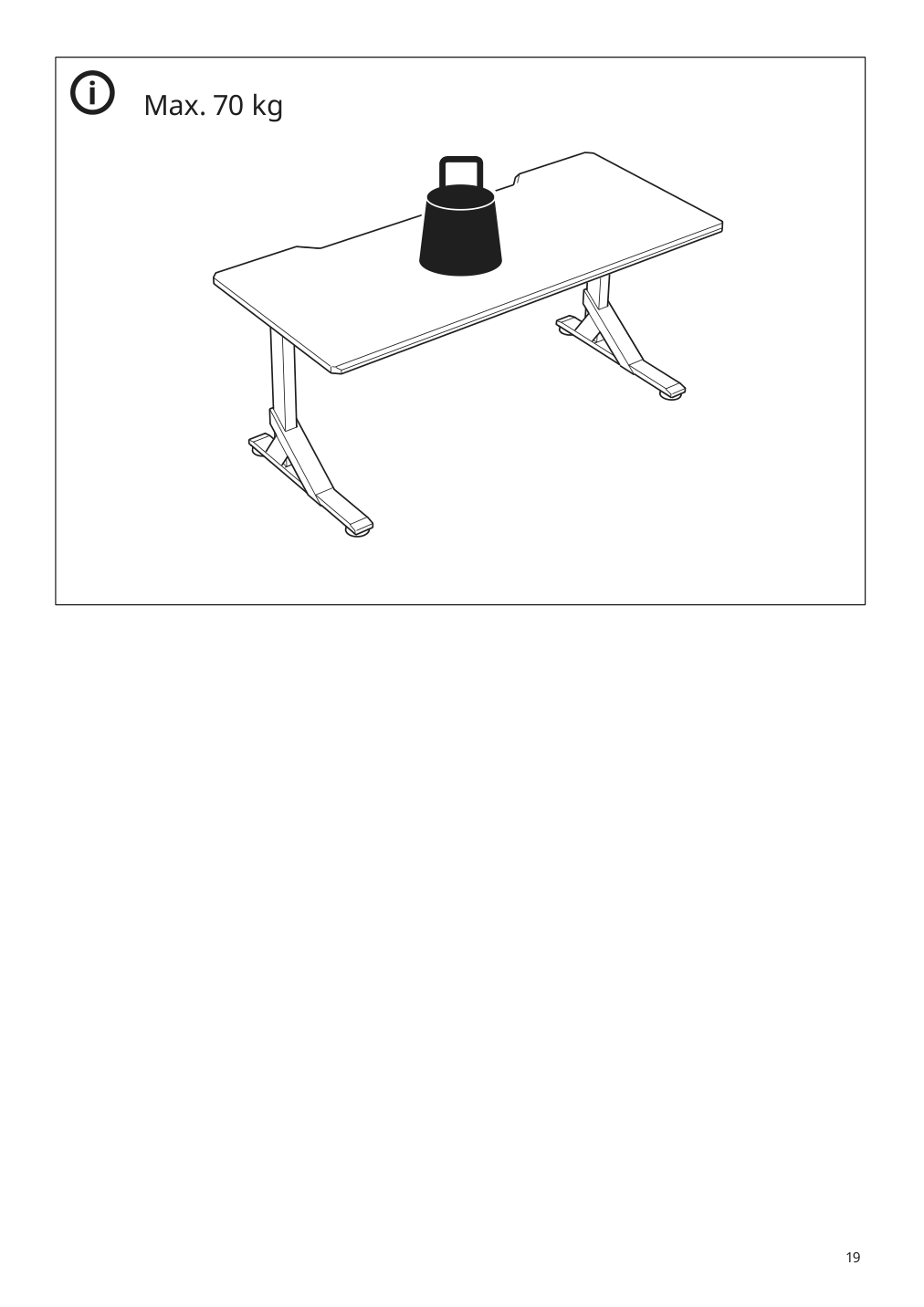 Assembly instructions for IKEA Uppspel sit stand underframe for table top black | Page 19 - IKEA UPPSPEL / MATCHSPEL gaming desk and chair 794.374.85