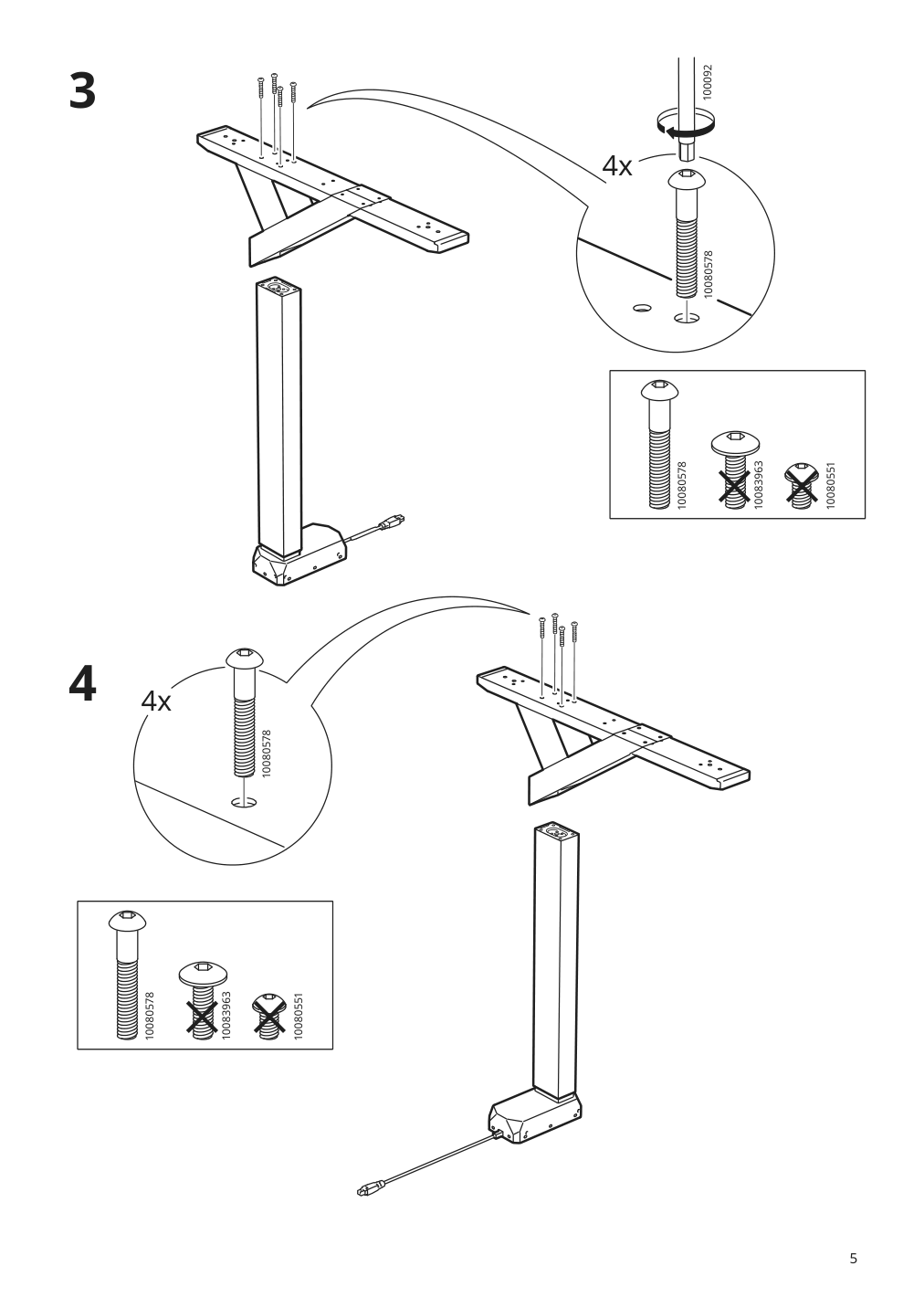 Assembly instructions for IKEA Uppspel sit stand underframe for table top black | Page 5 - IKEA UPPSPEL / MATCHSPEL gaming desk and chair 794.374.85