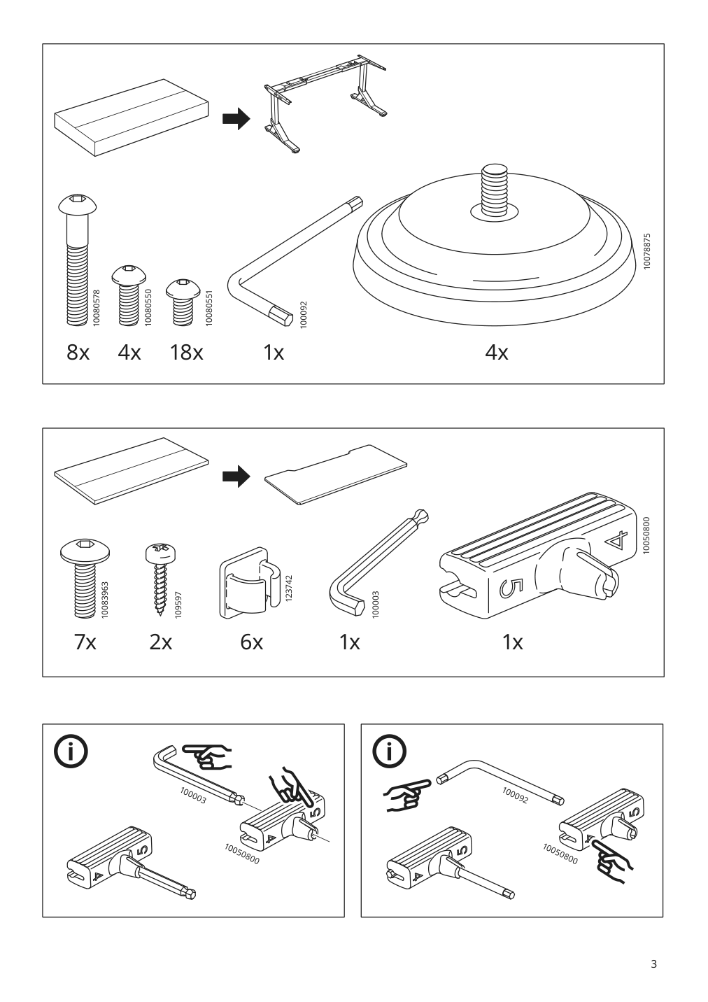 Assembly instructions for IKEA Uppspel tabletop black | Page 3 - IKEA UPPSPEL / MATCHSPEL gaming desk and chair 794.374.85