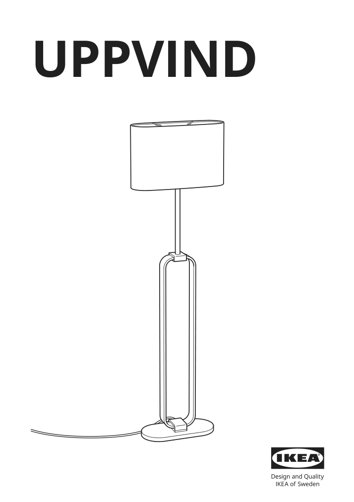 Assembly instructions for IKEA Uppvind floor lamp brass plated white | Page 1 - IKEA UPPVIND floor lamp 504.831.52