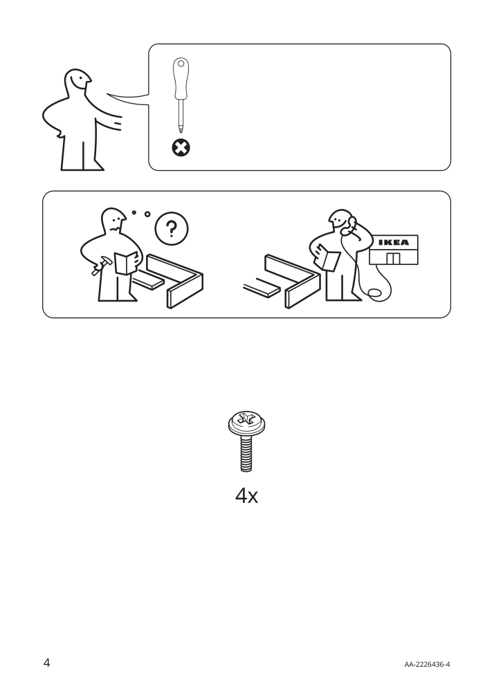 Assembly instructions for IKEA Uppvind floor lamp brass plated white | Page 4 - IKEA UPPVIND floor lamp 504.831.52